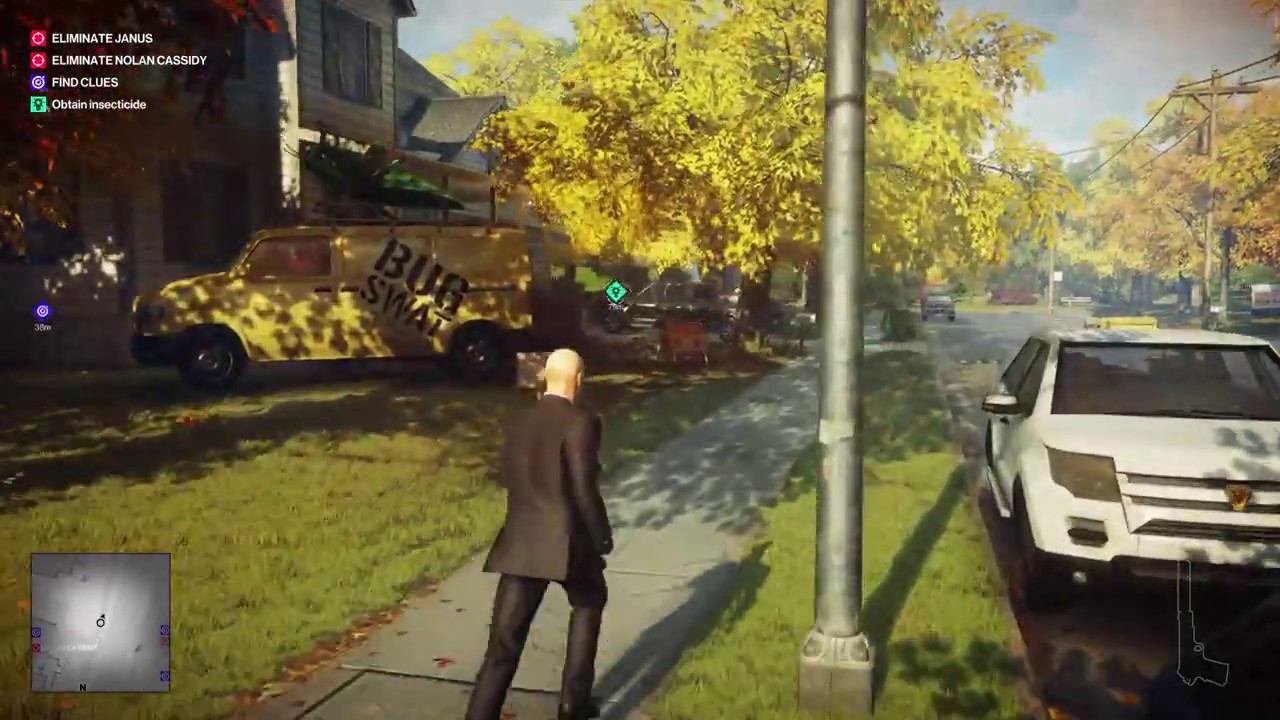 Hitman 2 | Use insecticide and lure Nolan Cassidy to his house - Pest Control