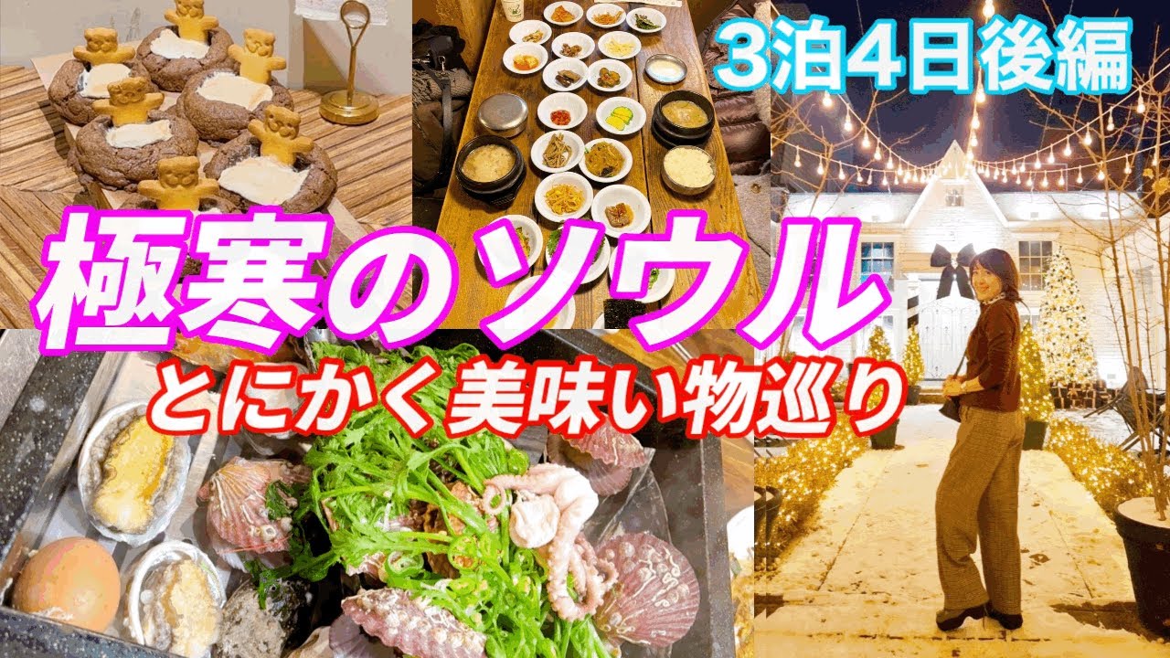 【韓国旅行】超大盛り貝鍋！20種類のおかず韓定食、聖水の森夜カフェ！グルメ尽くし@アジュンマTV