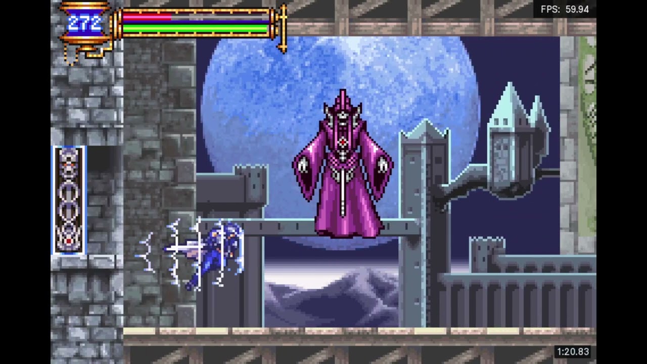 Aria of Sorrow NOSOUL Boss Rush 3:56.55 no zips