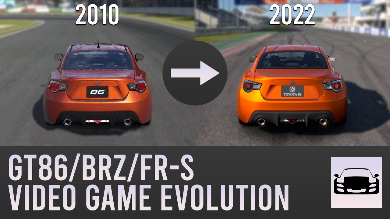 Toyota GT86/Subaru BRZ/Scion FR-S Video Game Evolution (2010-2022)