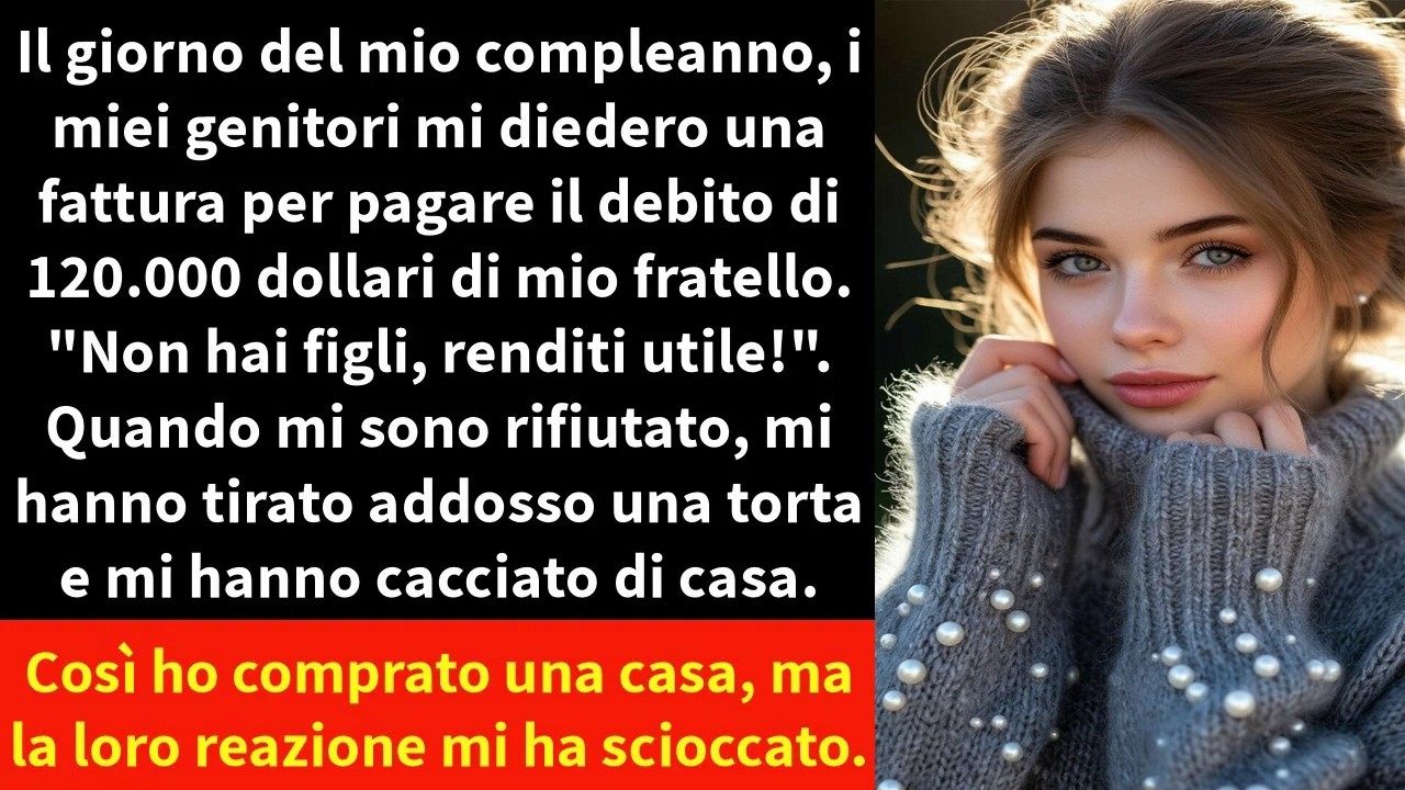 Il giorno del mio compleanno, i miei genitori mi diedero una fattura per pagare il debito di