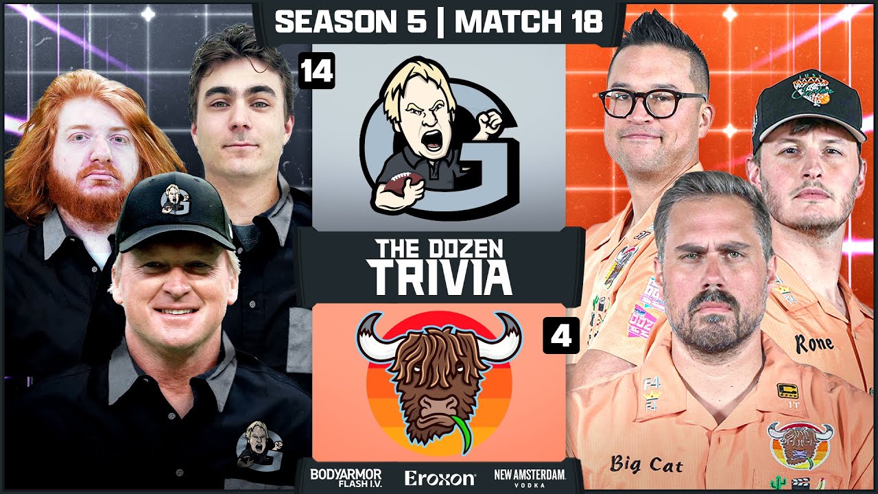 The Yak vs. Jon Gruden & the Grinders | Match 18, Season 5 - The Dozen Trivia League