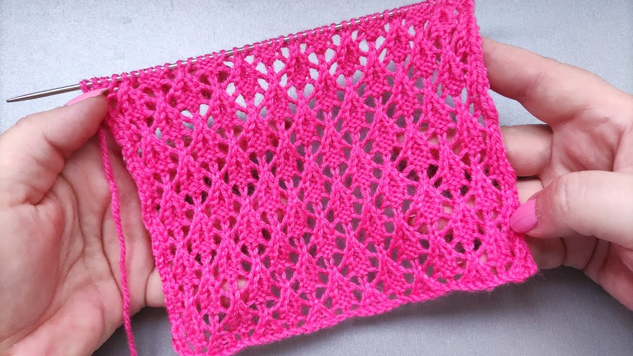 Lace Stitch Knit Pattern| Ajourmuster stricken| Punto traforato ai ferri | Punto calado a dos agujas