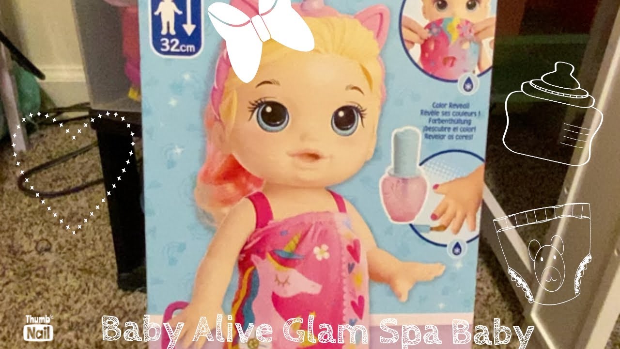 BABY ALIVE: NEW BABY ALIVE 2022 GLAM SPA BABY UNICORN BOX OPENING #babyalive