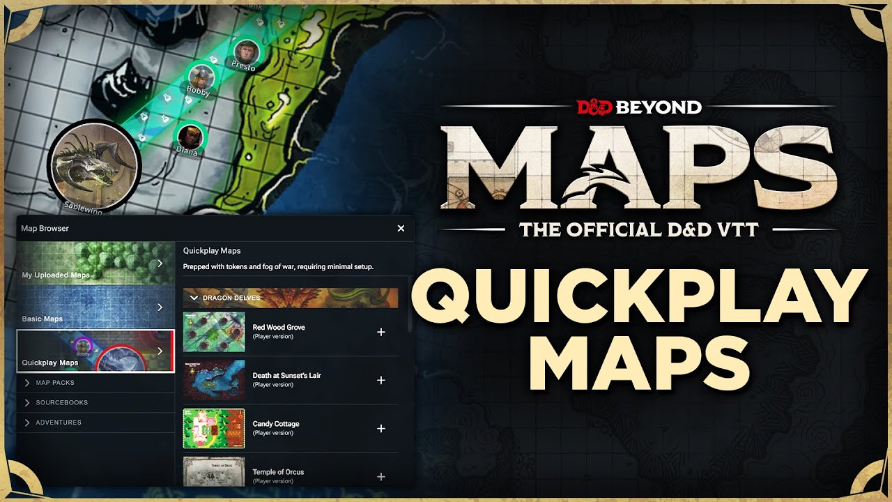 Quickplay Maps on D&D Beyond | Dragon Delves
