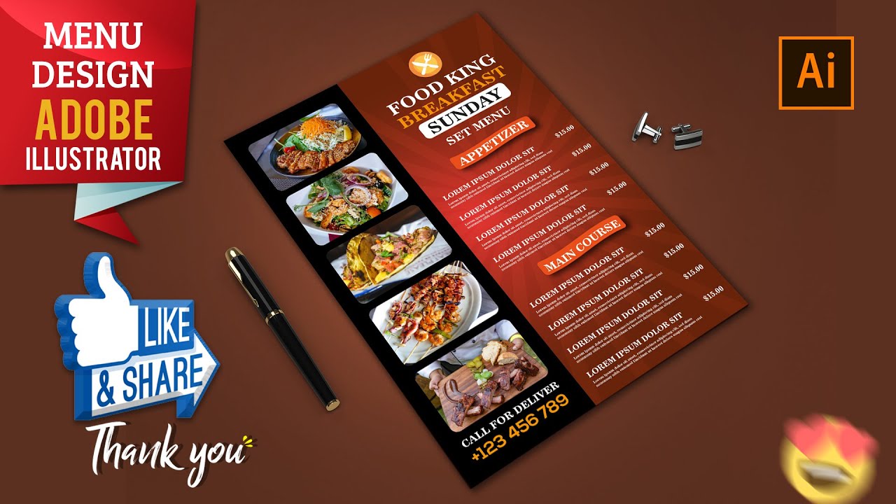 How to Make Menu Design in Adobe Illustrator