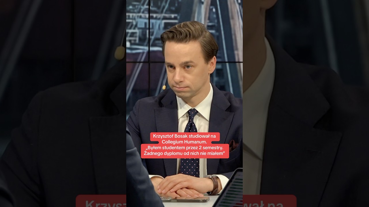 Krzysztof Bosak studiował na Collegium Humanum. „Interesowało mnie wyłącznie uczciwe studiowanie”