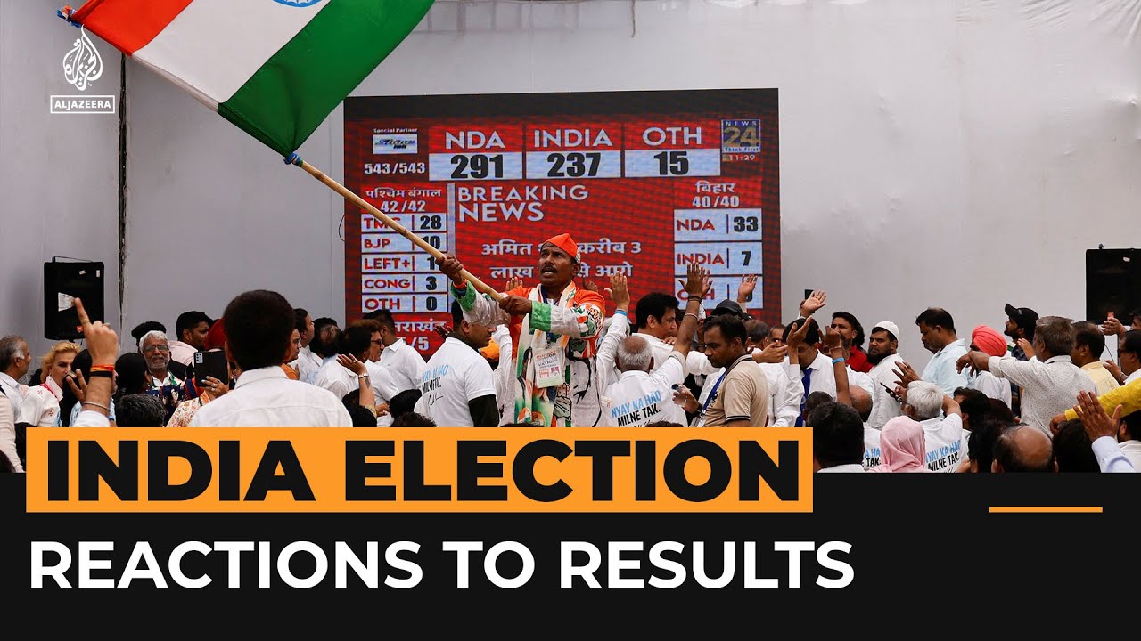 Nationalist leader smashes TV as India&rsquo;s BJP loses majority in election | Al Jazeera Newsfeed