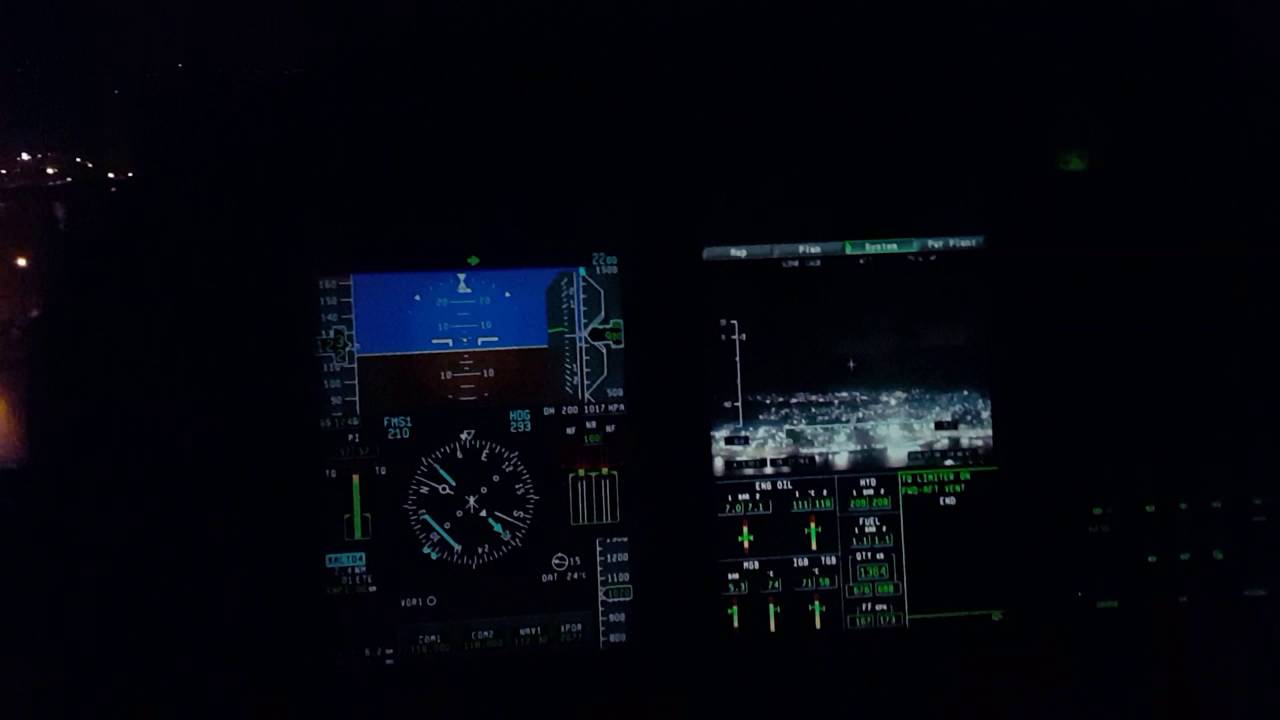 Flying an AW139 Helicopter at night.