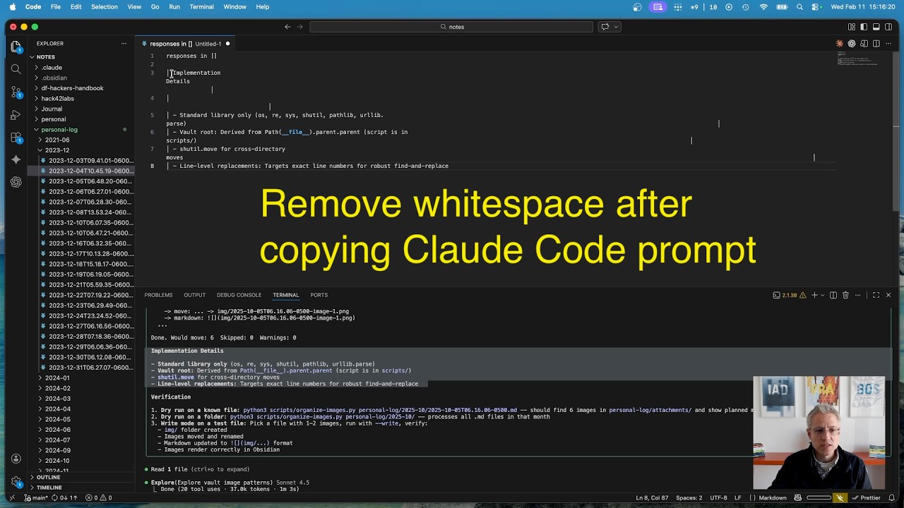 Remove whitespace after copying Claude Code response