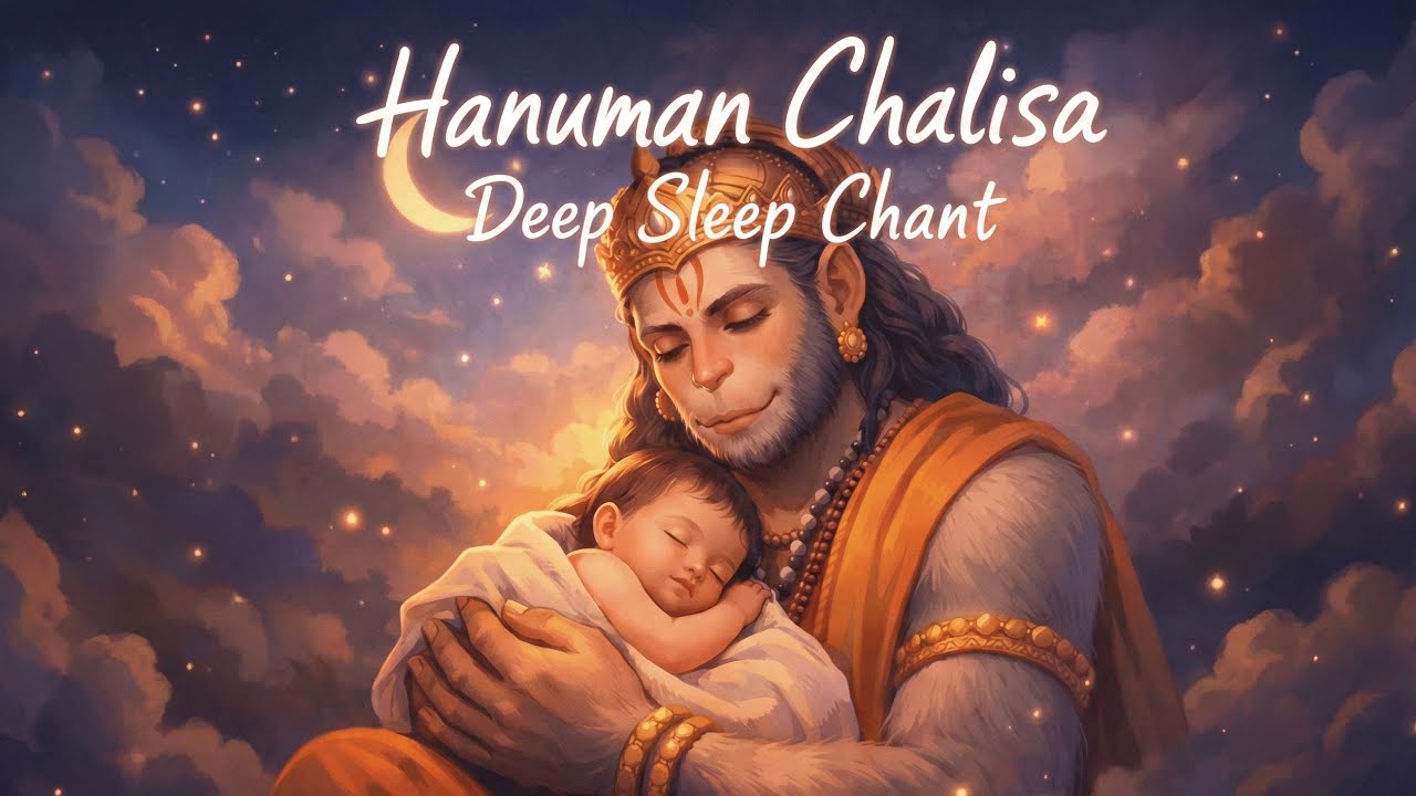 Hanuman Chalisa for Deep Sleep | Peaceful Night Protection | 3 Times Non Stop