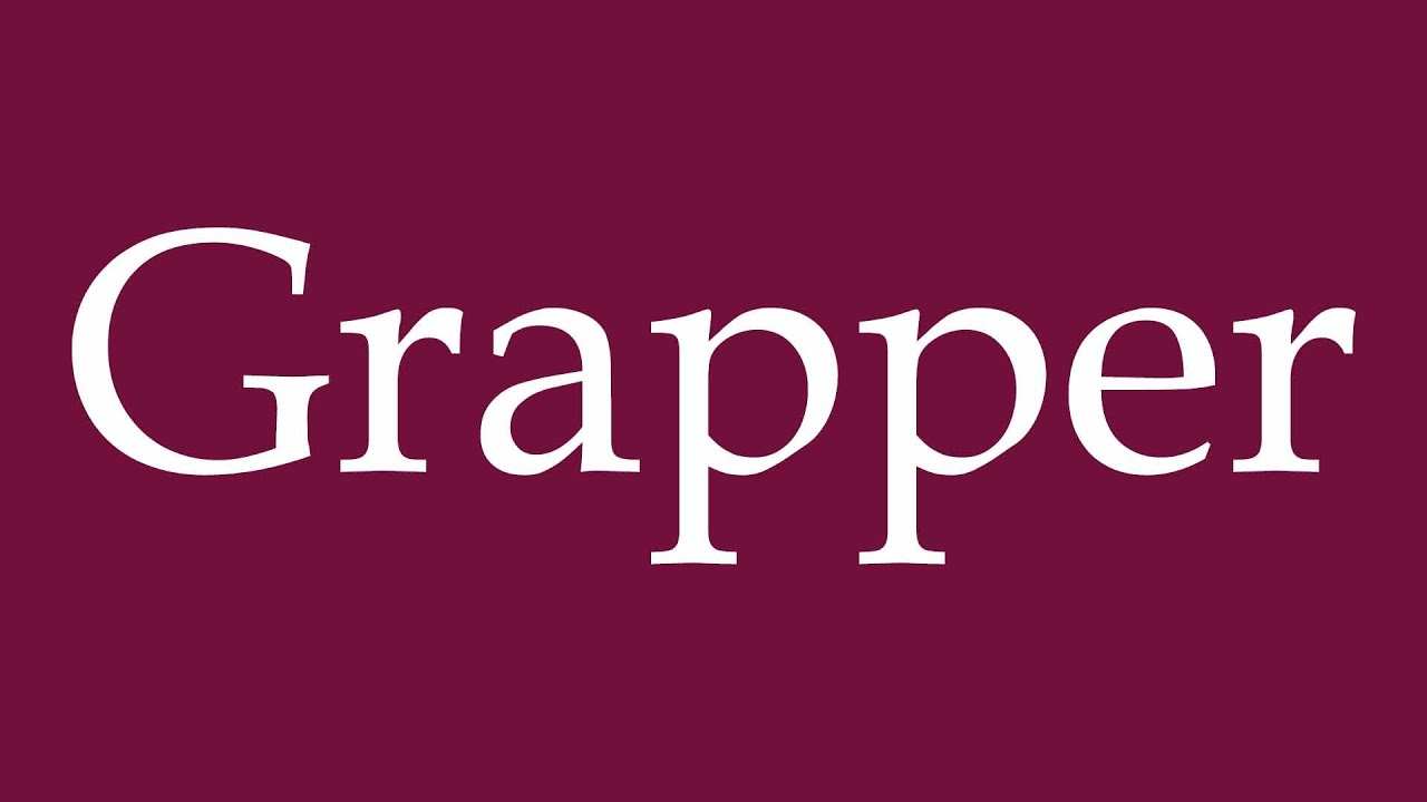 How to Pronounce ''Grapper'' Correctly in German
