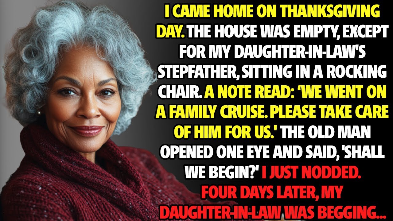 My son left me with a strange old man for Thanksgiving…& we made them regret it | family drama story