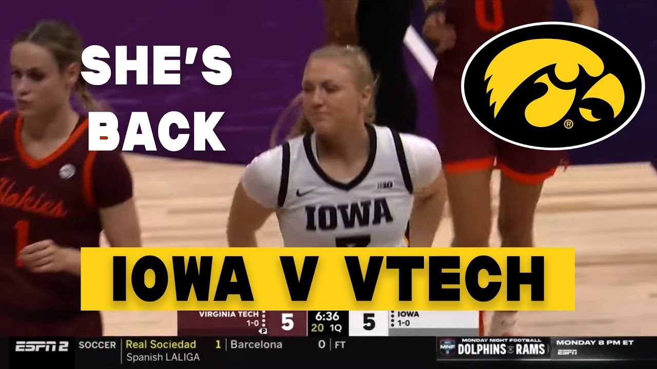 (Condensed) HIGHTLIGHTS: Iowa v Virginia Tech Women's Basketball