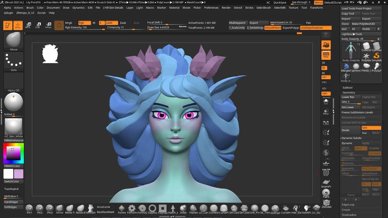 ZRetopoIt 3.5 по русски. Автоматическая ретопология в ZBrush.
