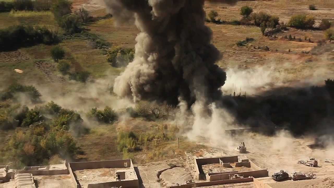 USMC Assault Breacher Vehicle in action - Afghanistan