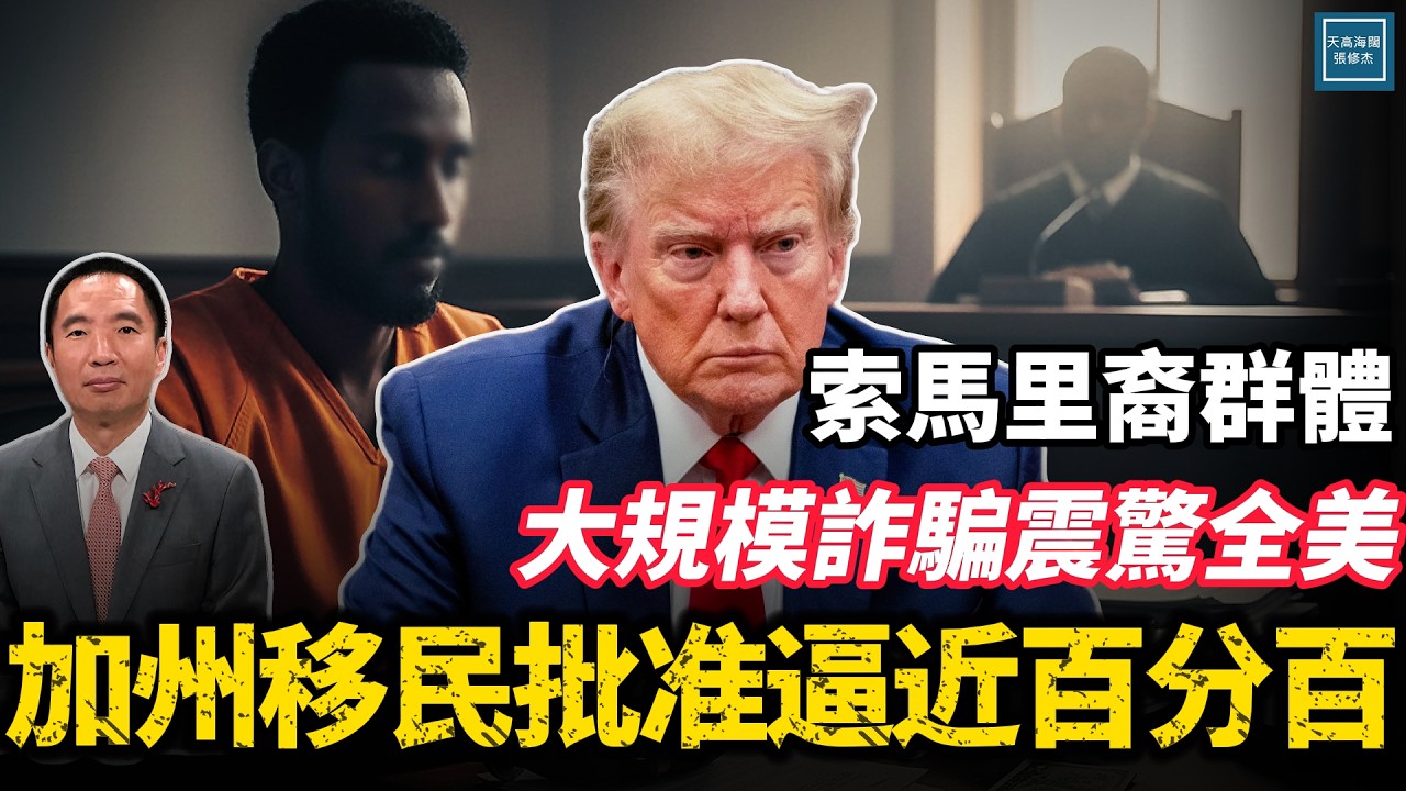 索馬里裔群體大規模詐騙震驚美國，加州移民法官庇護批准率近百分百｜天高海闊 20251203｜ #川普    #移民