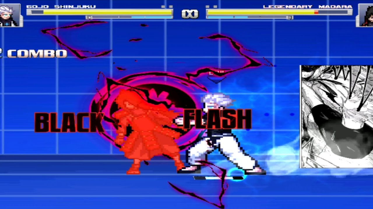 Gojo vs Madara in Mugen 