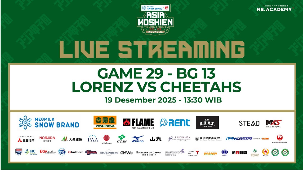 ASIA KOSHIEN 2025: LORENZ BANTEN vs CHEETAHS JAKARTA