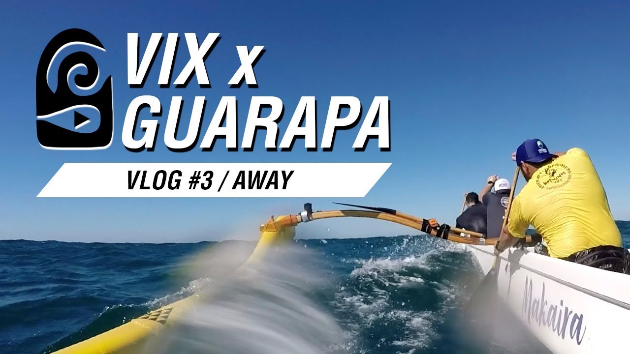 VITÓRIA x GUARAPARÍ de CANOA HAVAIANA, e um barco de apoio não tão de apoio.