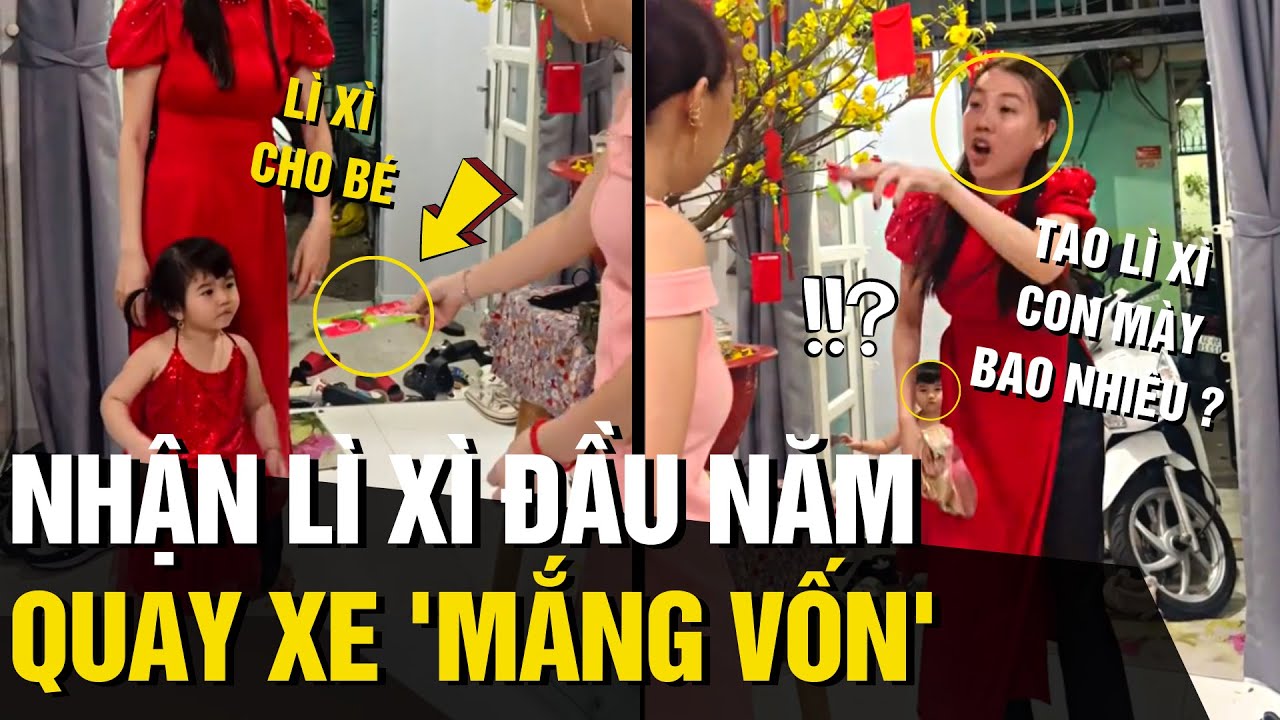 2 Mẹ con qua NHÀ HÀNG XÓM chúc tết, nhận LÌ XÌ xong quay xe MẮNG VỐN | Tin Ngắn 3 Phút