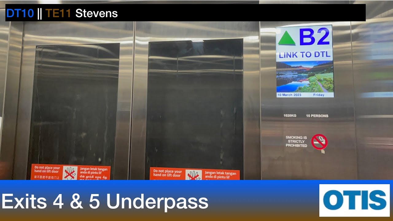 Stevens MRT Station || Otis Elevator (Exits 4 & 5 Underpass)