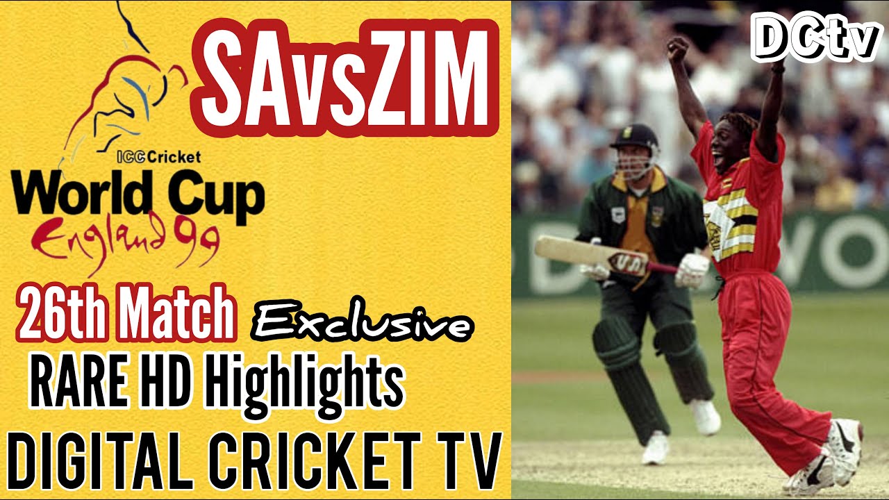 SOUTH AFRICA vs ZIMBABWE / 26th Match / Cricket World Cup 1999 / Rare HD Highlights / New HD Video