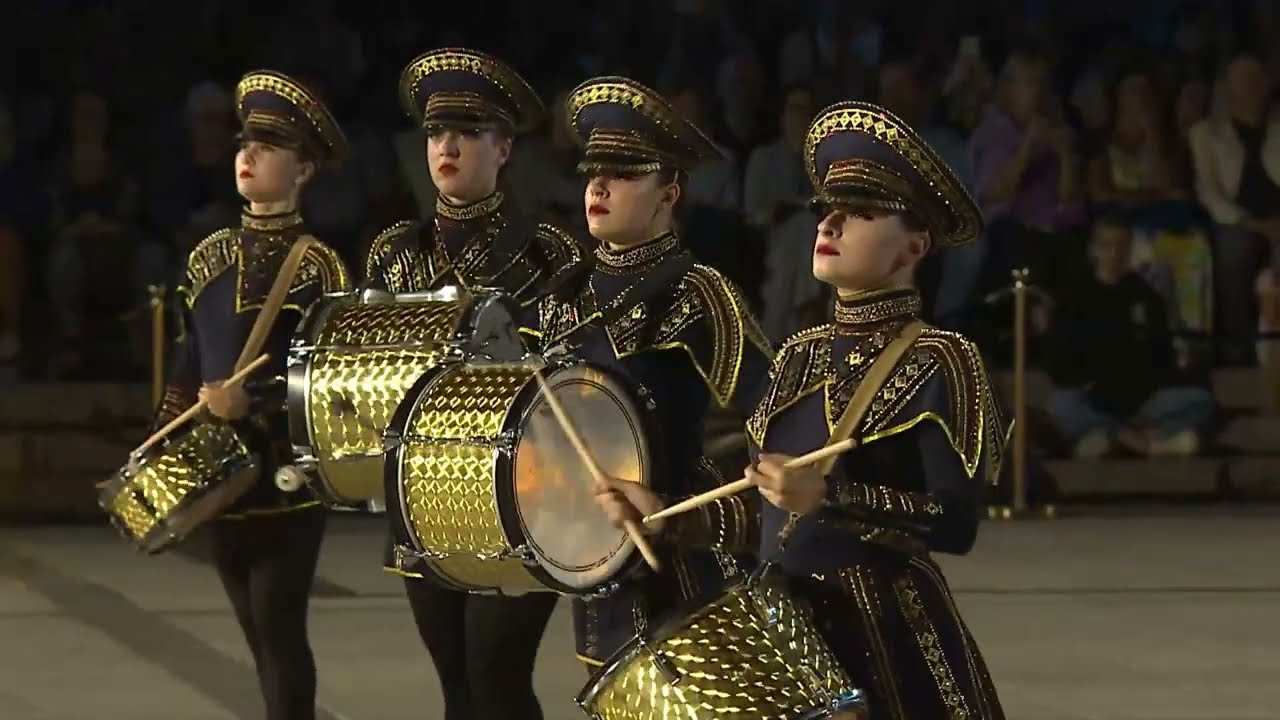 Drum-show girls &ldquo;Crazy Drummers&rdquo; Odessa, Ukraine - Military Tattoo Lithuania 2023