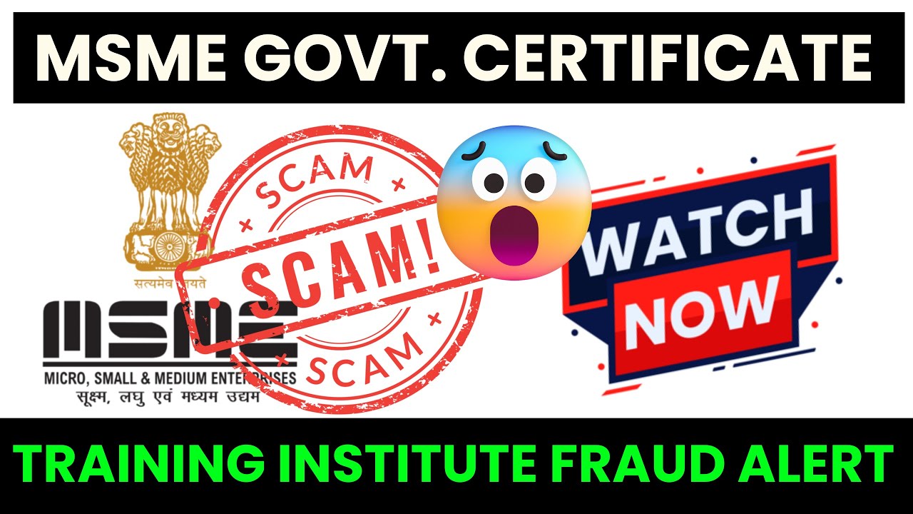 CCTV Training Institute MSME Govt. Certificate Fraud Exposed | Skill Mumbai | Must Watch Full Video!
