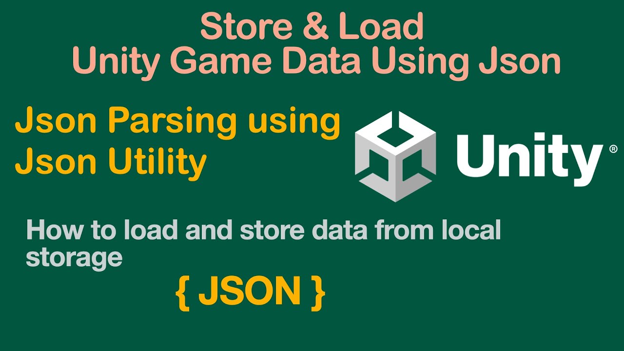 How to save and load game data in unity using Json.