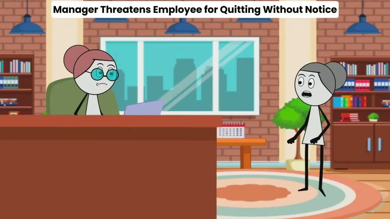 Manager Threatens Employee for Quitting Without Notice