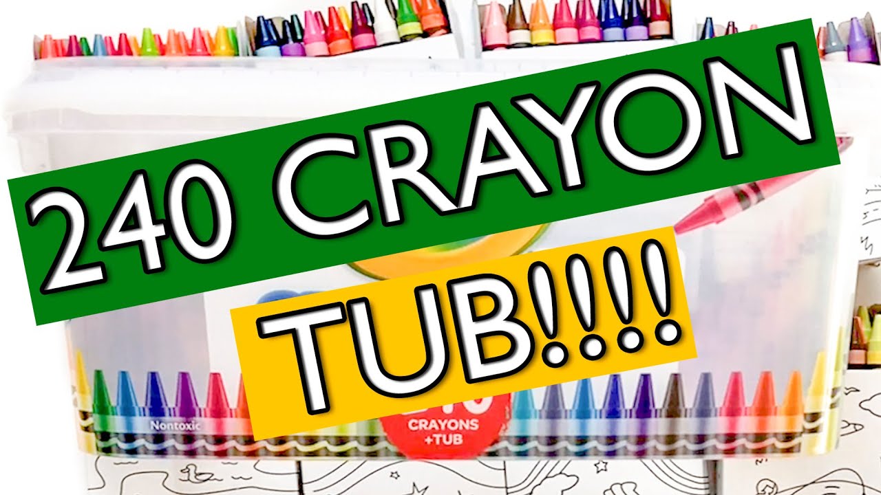 Распакуйте и ознакомьтесь с 240 мелками из набора Crayola Crayon 240.
