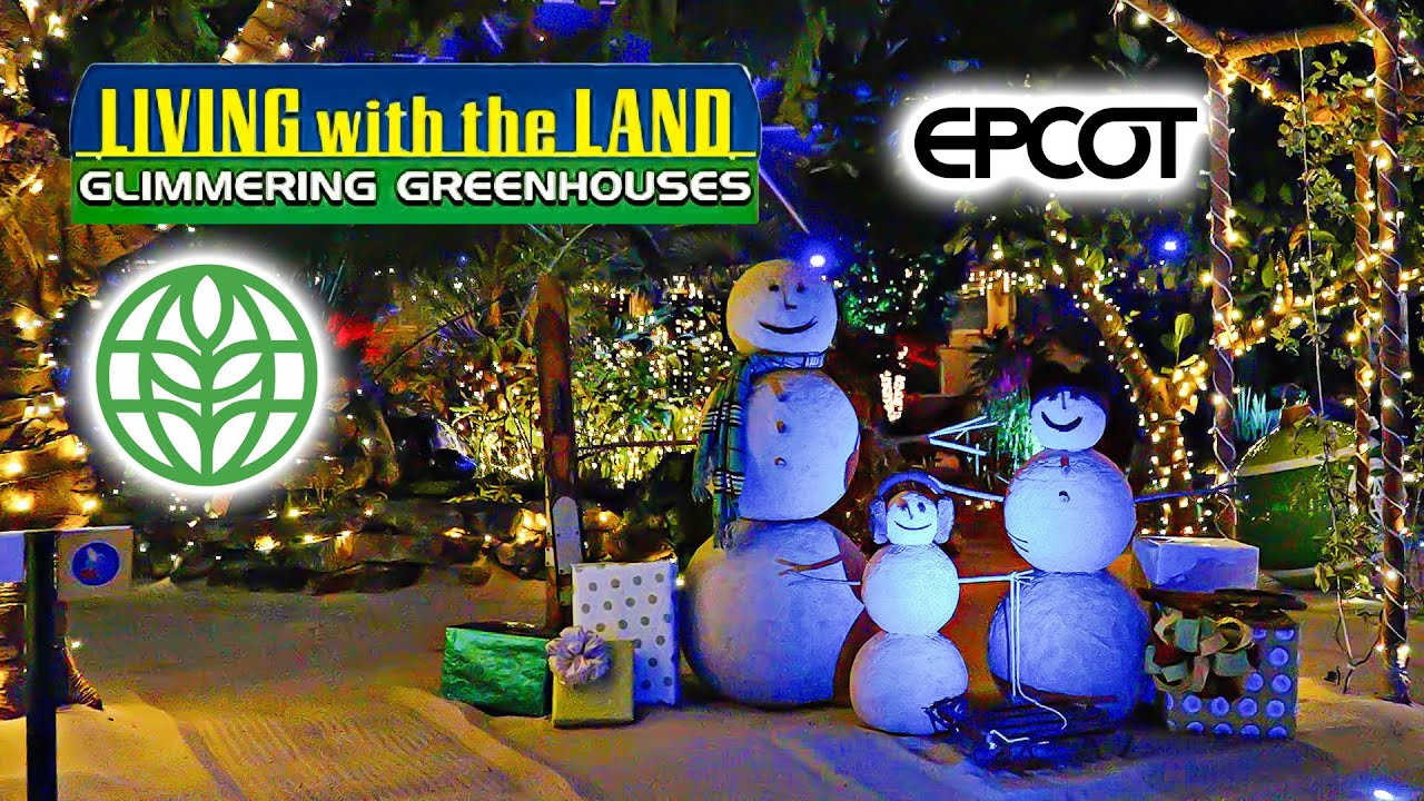 Living with the Land Glimmering Greenhouses  Holiday Overlay Low Light 4K POV EPCOT 2024 11 23