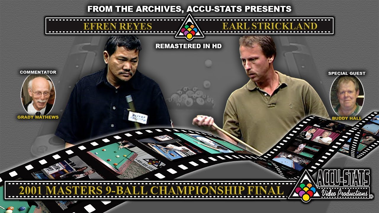 9-Ball - EFREN REYES vs EARL STRICKLAND - 2001 Masters 9-Ball Championship Finals