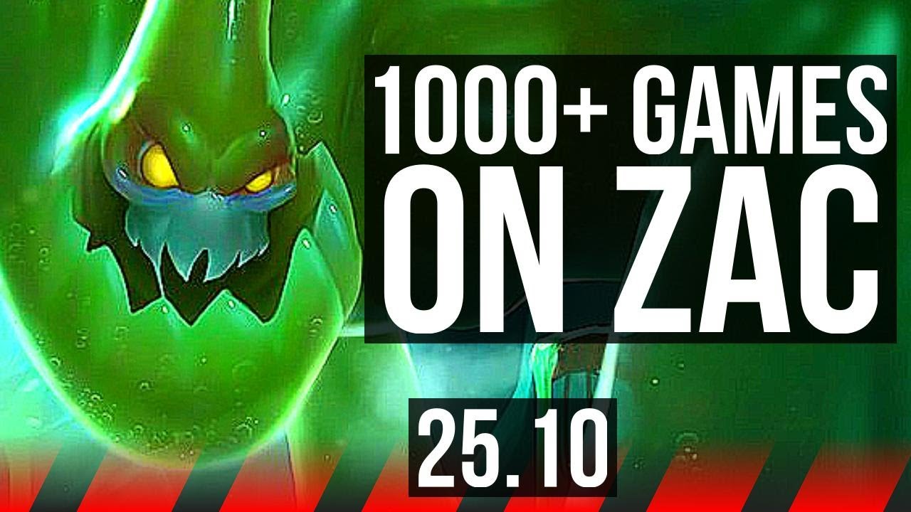 ZAC vs MORDEKAISER (TOP) | 11/0/5, 8 solo kills, Legendary, 1000+ games | KR Grandmaster | 25.10