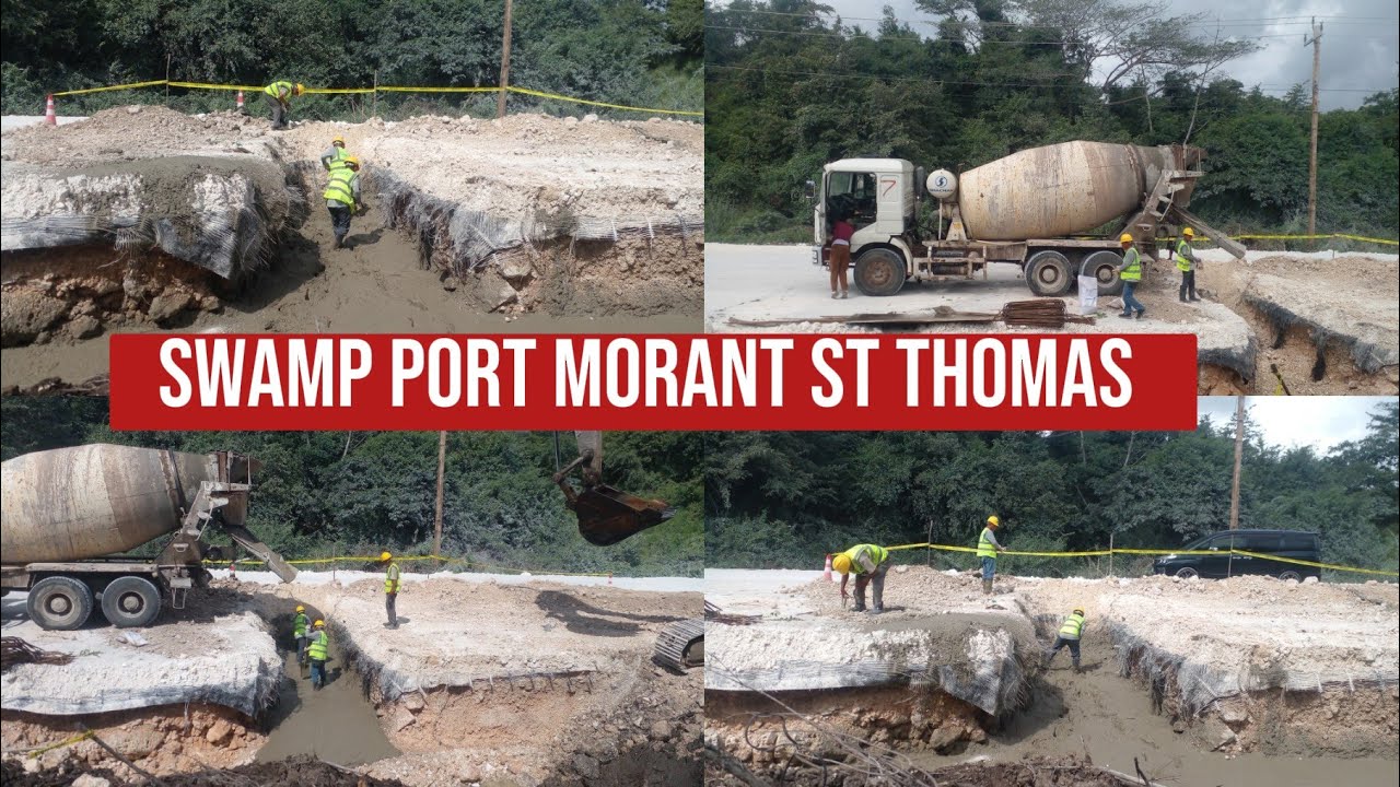 Chec Designing The Road Drainage System To Reducing flooding ] Swamp  Port Morant St Thomas.