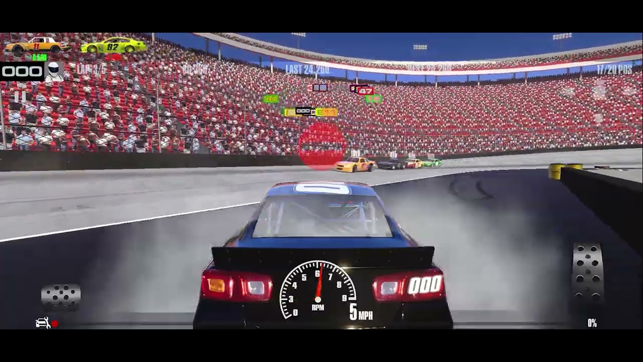 Playing stock car racing