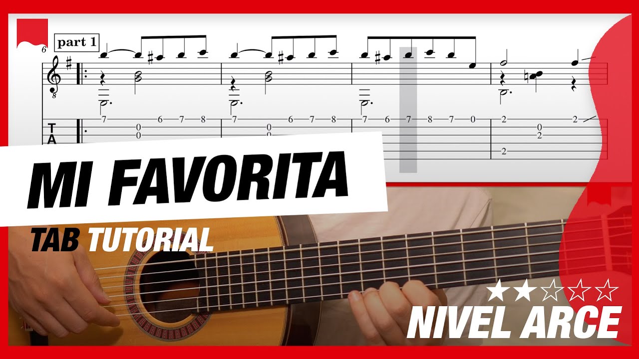 Mi favorita ⭐️ 🥰 | Guia de estudio - Partitura + TAB