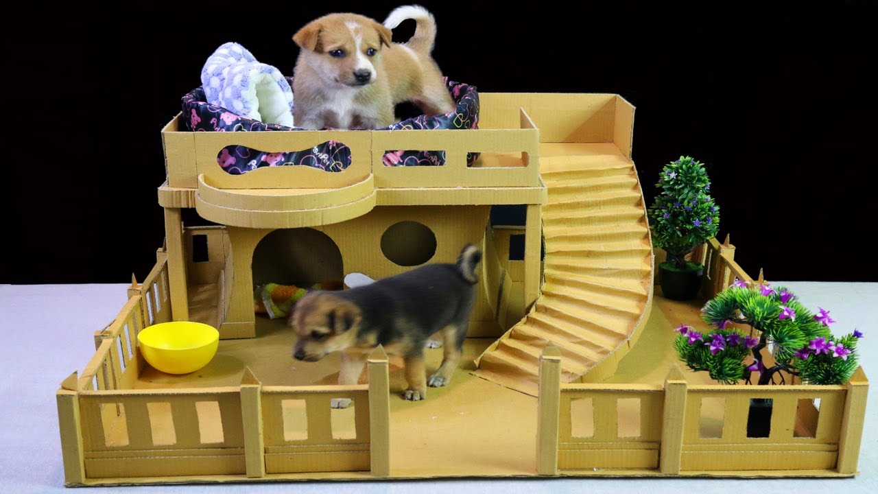 how to make dog house with cardboard
