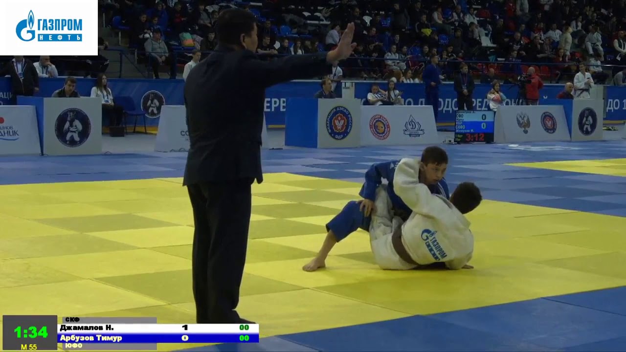 55 kg Джамалов Н Арбузов Т 29 11 2019 Т1 Юношеское первенство России до 18 лет, ДМИТРОВ