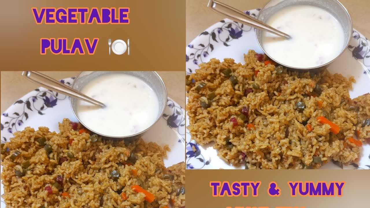 Vegetable pulav recipe | Raita (side dish) | Homemade magic | Quick and easy recipe | Must try 🤗