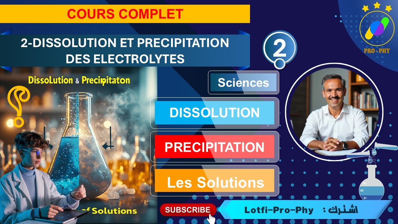 Chimie: 2è_Sc. - 2-DISSOLUTION ET PRECIPITATION DES ELECTROLYTES - Secrets chimiques
