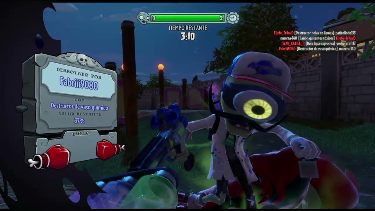 Plants vs Zombies GW Jardines y Cementerios, Guisante Tóxico, 12 Derrotados