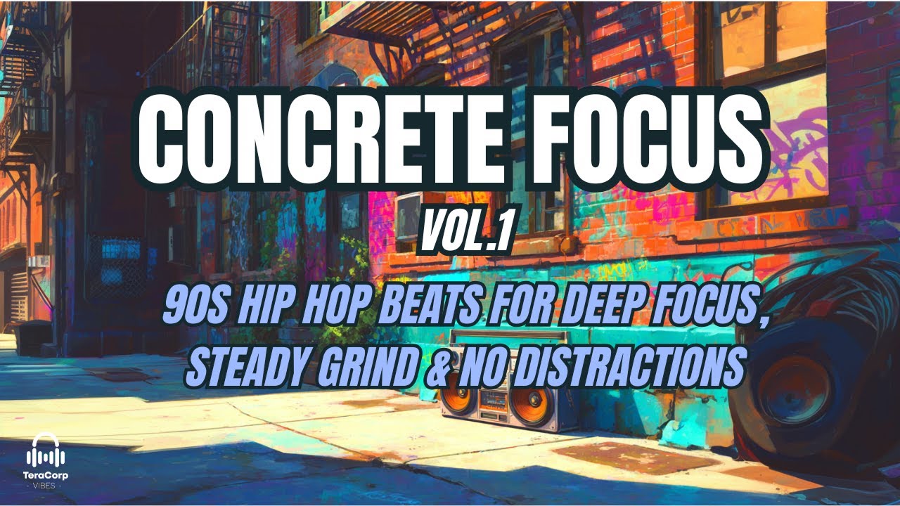 90s Hip Hop beats for Deep Focus, Steady Grind & No Distractions