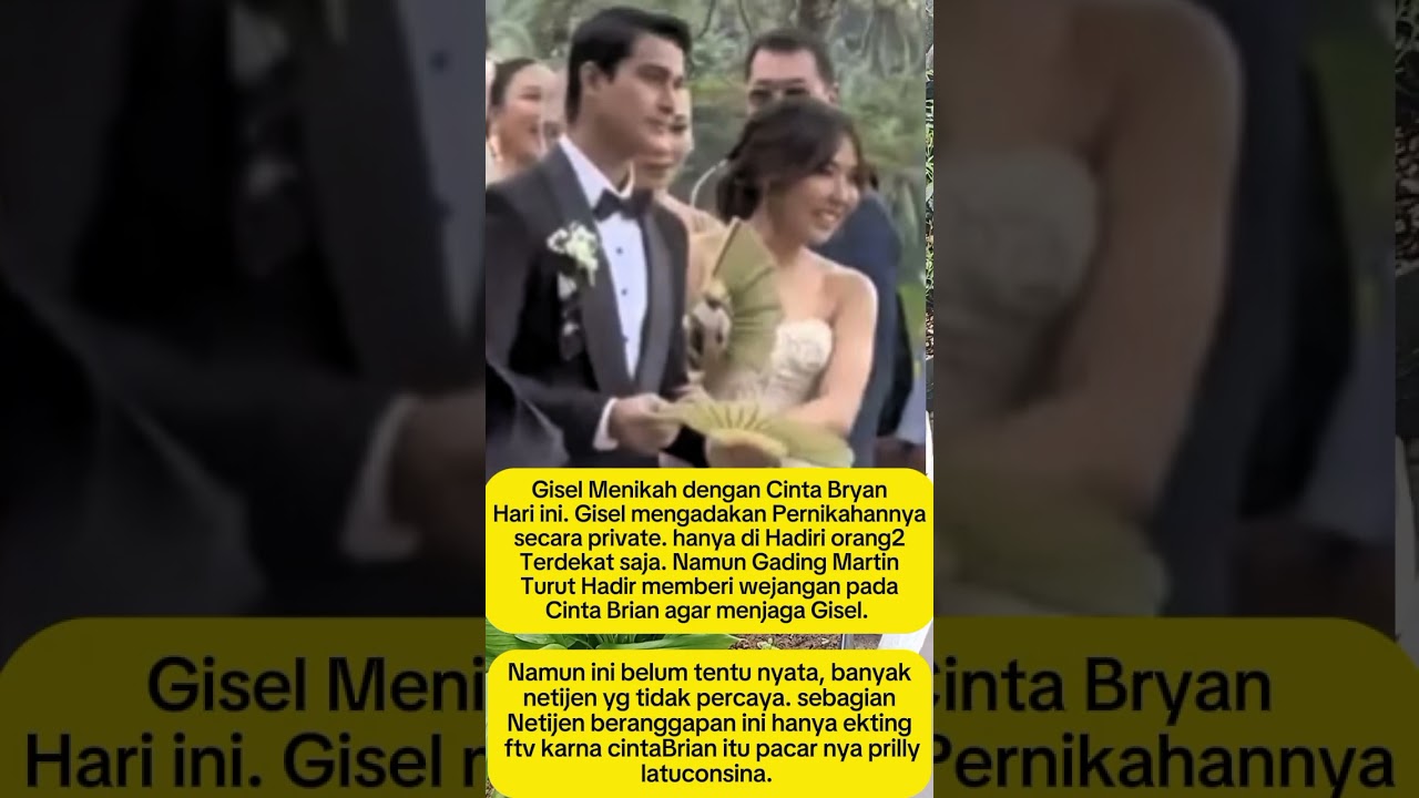 GISEL Diam-Diam MENIKAH?! Hanya Dihadiri Gading & Keluarga Dekat! 💍🤯 #shorts #viral #trending #fyp
