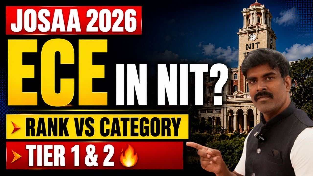 👉 Проходные баллы ECE 2026 🔥 NIT 1-го и 2-го уровня | Заключительный рейтинг по категориям (JoSAA)