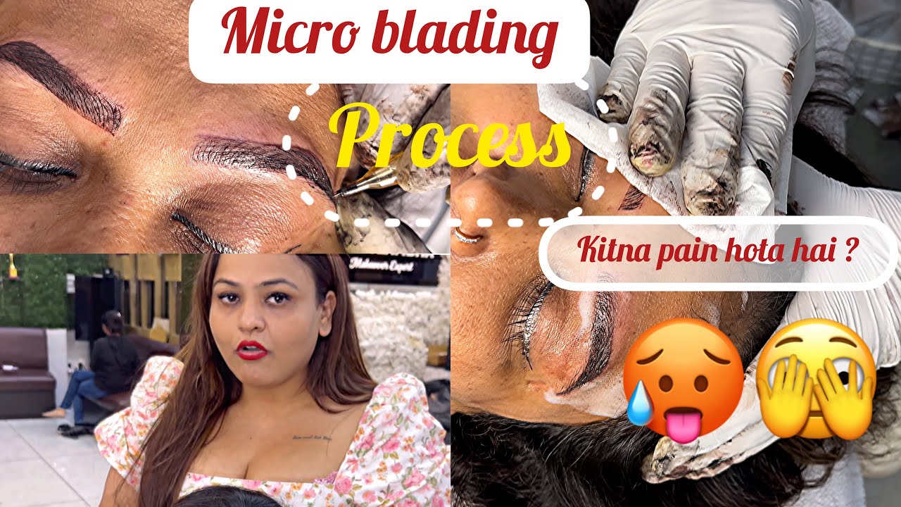 Micro blading process for eyebrows