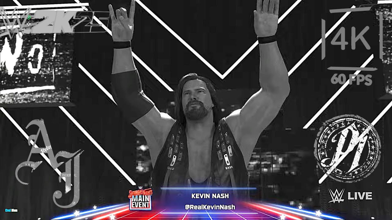 Aj Styles vs Kevin Nash Wwe 2k25 | The Phenomenal One | Extreme Rules Match |⭐⭐⭐