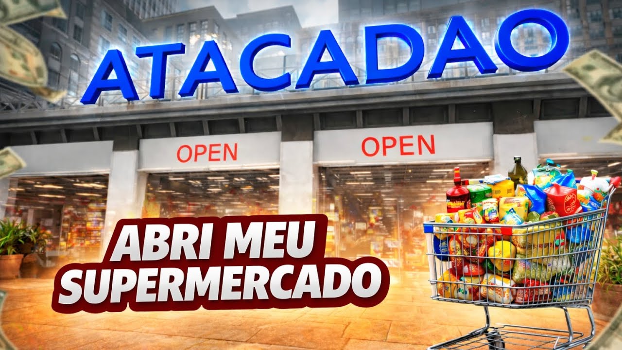 ABRI MEU SUPERMERCADO 😱 OLHA COMO FICOU!! supermarket together!!