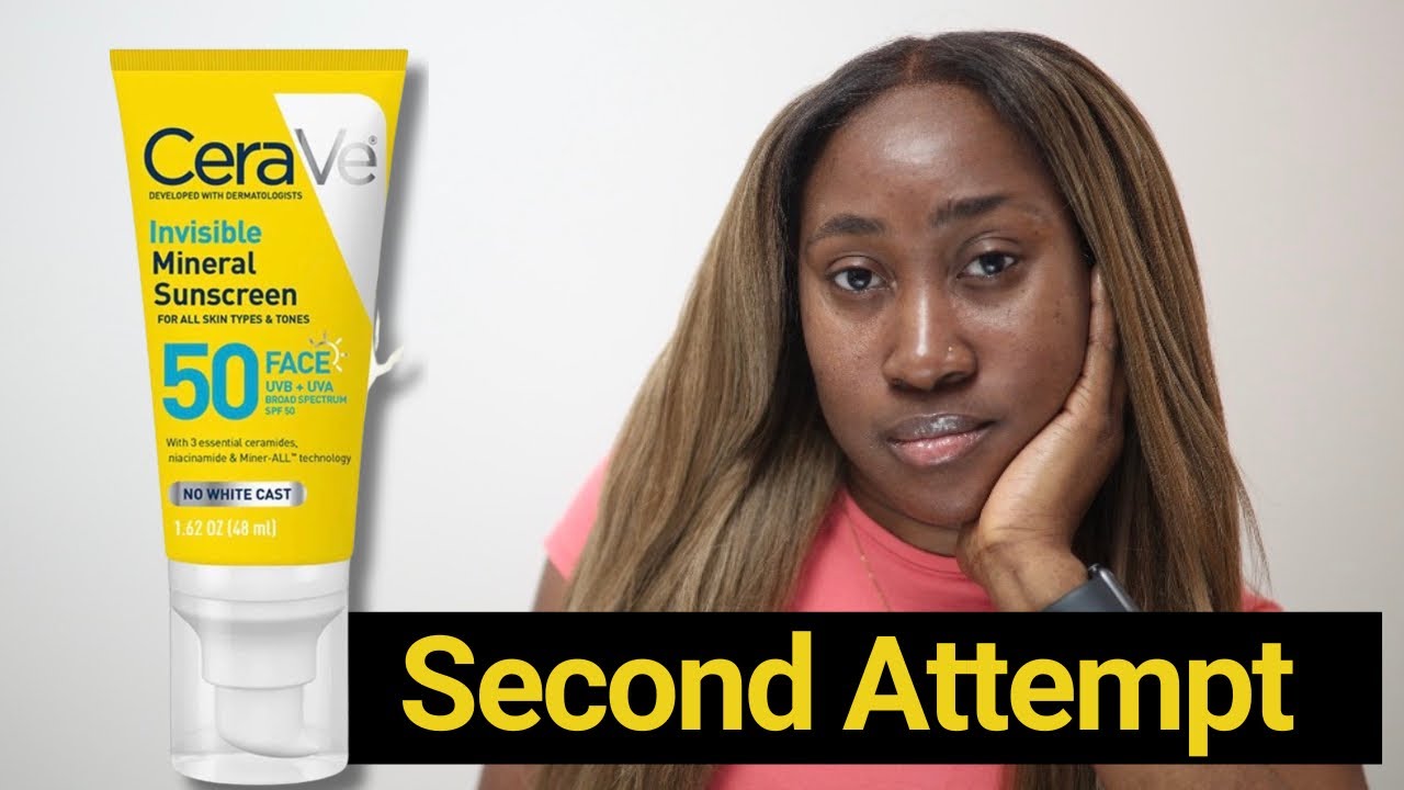 CeraVe Invisible Mineral Sunscreen SPF50 RETEST | @TamunoAbbey 